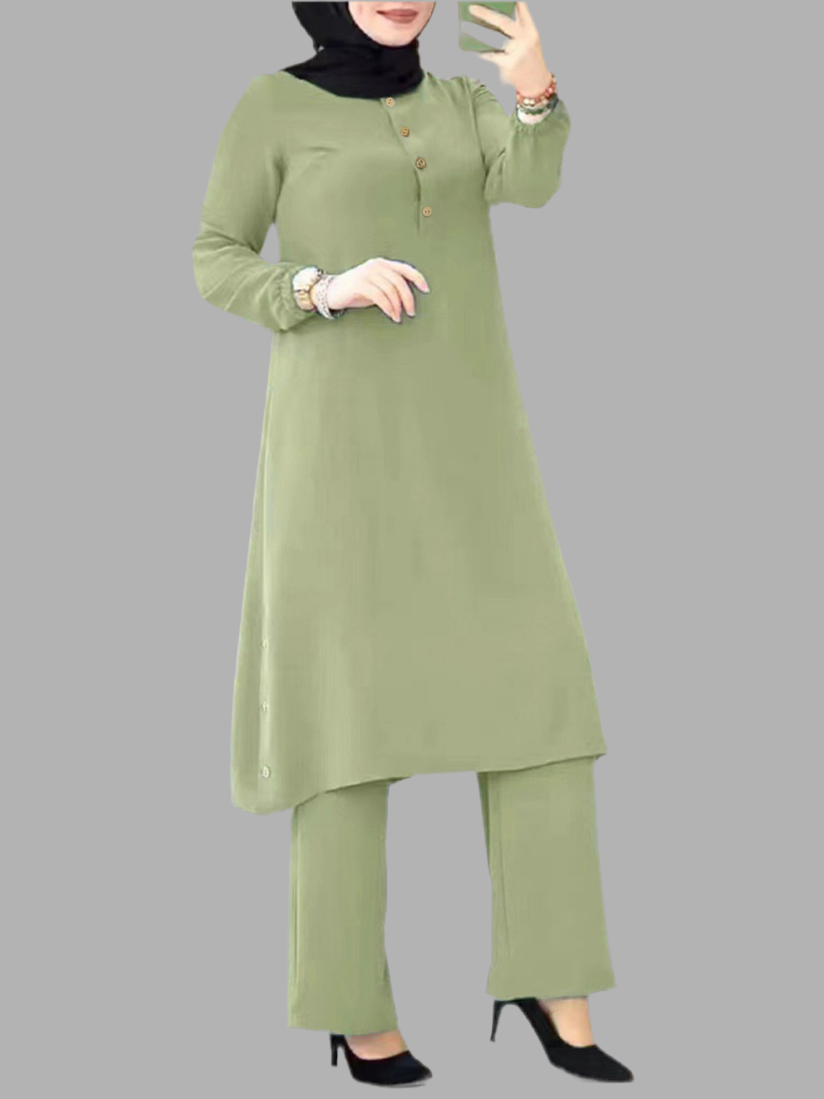 Casual dress - 2 piece set - Green