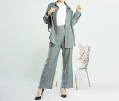 Top and Pant - Dark Gray and Taro