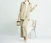 Top and Pant - Dark Gray and Taro