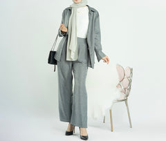Top and Pant - Dark Gray and Taro