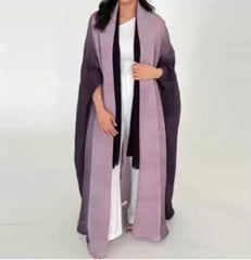 Pleated Abaya - Purple Ombré
