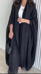 Pleated Abaya - Black Pleated