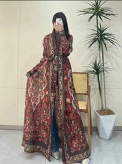 Pleated Abaya - Multi Floral